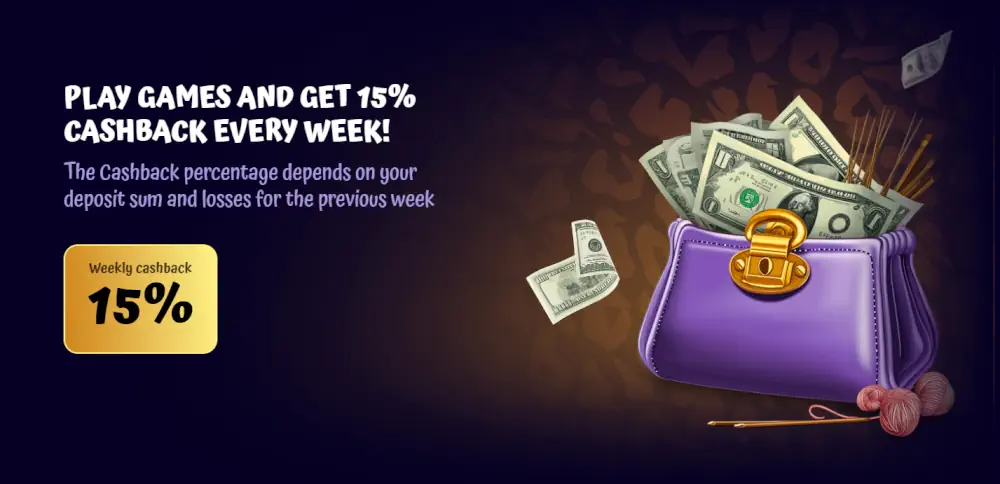 Baner promocji tygodniowego zwrotu 15% dla Spingranny
